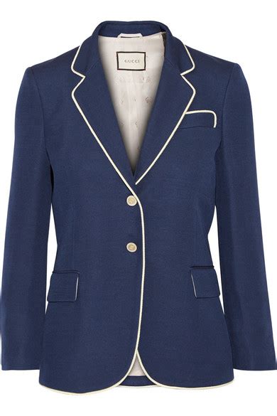 brazer gucci|gucci fitted silk blazer women.